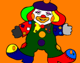 Coloring page Clown with big feet painted byALLY    A Garcia