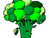 Coloring page Broccoli painted bytt