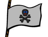 Coloring page Pirate flag painted bylola