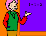Coloring page Mathematics teacher painted bymoshi count
