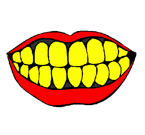 Coloring page Mouth and teeth painted bydiego