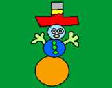 Coloring page Snowman painted byciro
