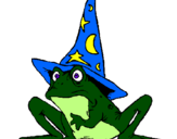 Coloring page Magician turned into a frog painted bymicah 