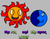 Coloring page Sun and moon painted bypurple07