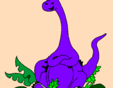 Coloring page Seated Diplodocus  painted bycristian-chiquillo