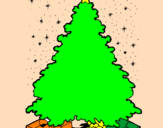 Coloring page Tree lit up painted byCHLOE