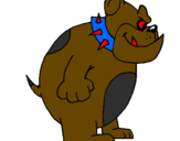 Coloring page British bulldog painted byedgar