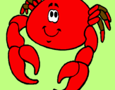 Coloring page Happy crab painted byviviana