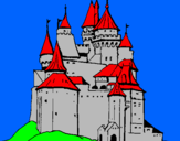 Coloring page Medieval castle painted bykeith