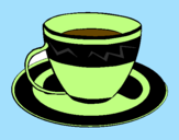 Coloring page Cup of coffee painted byJess