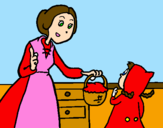 Coloring page Little red riding hood 2 painted byXenia