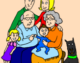 Coloring page Family  painted byRosalea