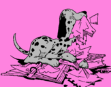 Coloring page Naughty dalmatian painted byalexis