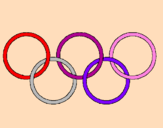 Coloring page Olympic rings painted bykarla 