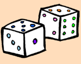Coloring page Dice painted byJess