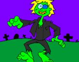 Coloring page Zombie painted byandres