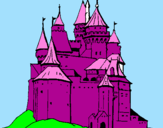 Coloring page Medieval castle painted byPZ