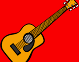 Coloring page Spanish guitar II painted bysimo