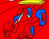 Coloring page Racing car painted byluciano