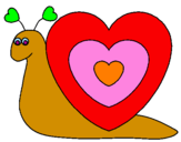 Coloring page Heart snail painted bymaria