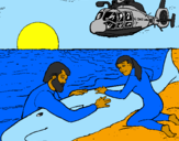 Coloring page Whale rescue painted byTay