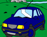 Coloring page Car on the road painted byegidijus