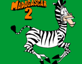Coloring page Madagascar 2 Marty painted byNoah Davis