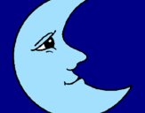 Coloring page Moon painted byBailey