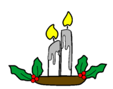 Coloring page Christmas candles painted bycuerno