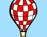 Coloring page Hot-air balloon painted byachier