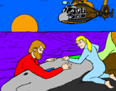Coloring page Whale rescue painted bydhruv rajpal