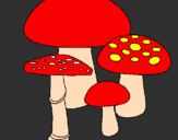 Coloring page Mushrooms painted byelian
