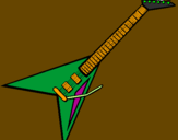 Coloring page Electric guitar II painted bycricri