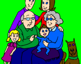 Coloring page Family  painted bymac