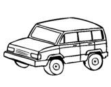 Coloring page 4x4 car painted by n