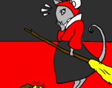 Coloring page The vain little mouse 2 painted byde arielita