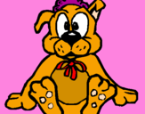 Coloring page Dog baby painted byandrea