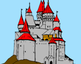 Coloring page Medieval castle painted byCASTILLO