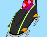 Coloring page Descent in modern bobsleigh painted bygalaxy921