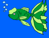 Coloring page Tancho fish painted bygigi