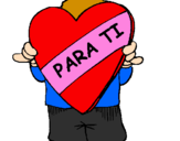 Coloring page Heart-shaped present painted bypatrizia