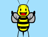 Coloring page Little bee painted byJonas