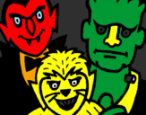 Coloring page Halloween characters painted byasgnk,l,,,,yu8889okhbvcxz