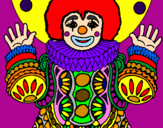 Coloring page Clown dressed up painted bynórá