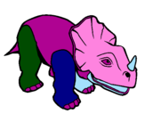 Coloring page Triceratops II painted bymonsse