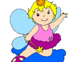 Coloring page Fairy painted bychofitas