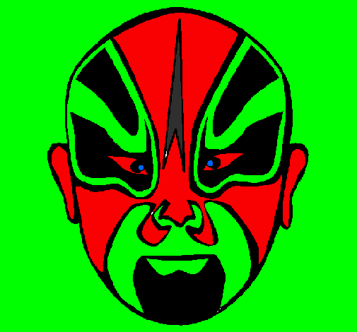 Coloring page Wrestler painted byindian