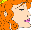 Coloring page Woman's head painted byisadora