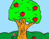 Coloring page Apple tree painted bylisa