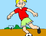 Coloring page Playing football painted byWXJerry